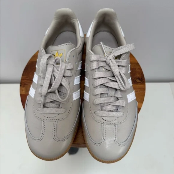 Adidas Samba Sneakers in Taupe and White - Picture 4 of 7